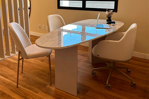 mesa de mármore branco Paraná