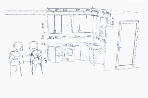 projeto de cozinhar com medidas, para projeto em mármore